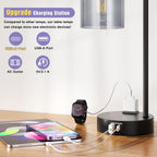 Industrial Touch Bedroom Lamps Set 2-3-Way Dimmable