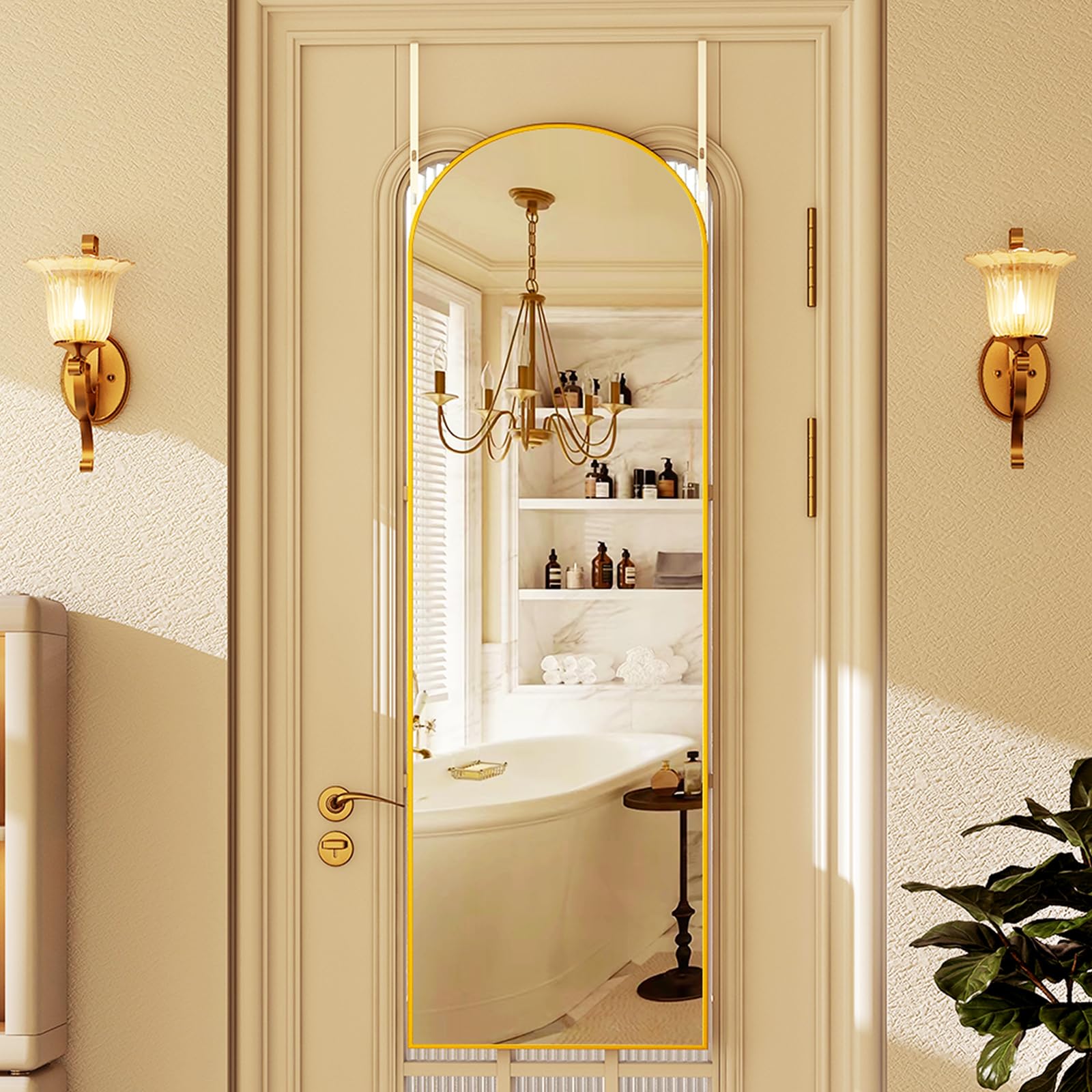 Arched Full Length Door Mirror 14x48"