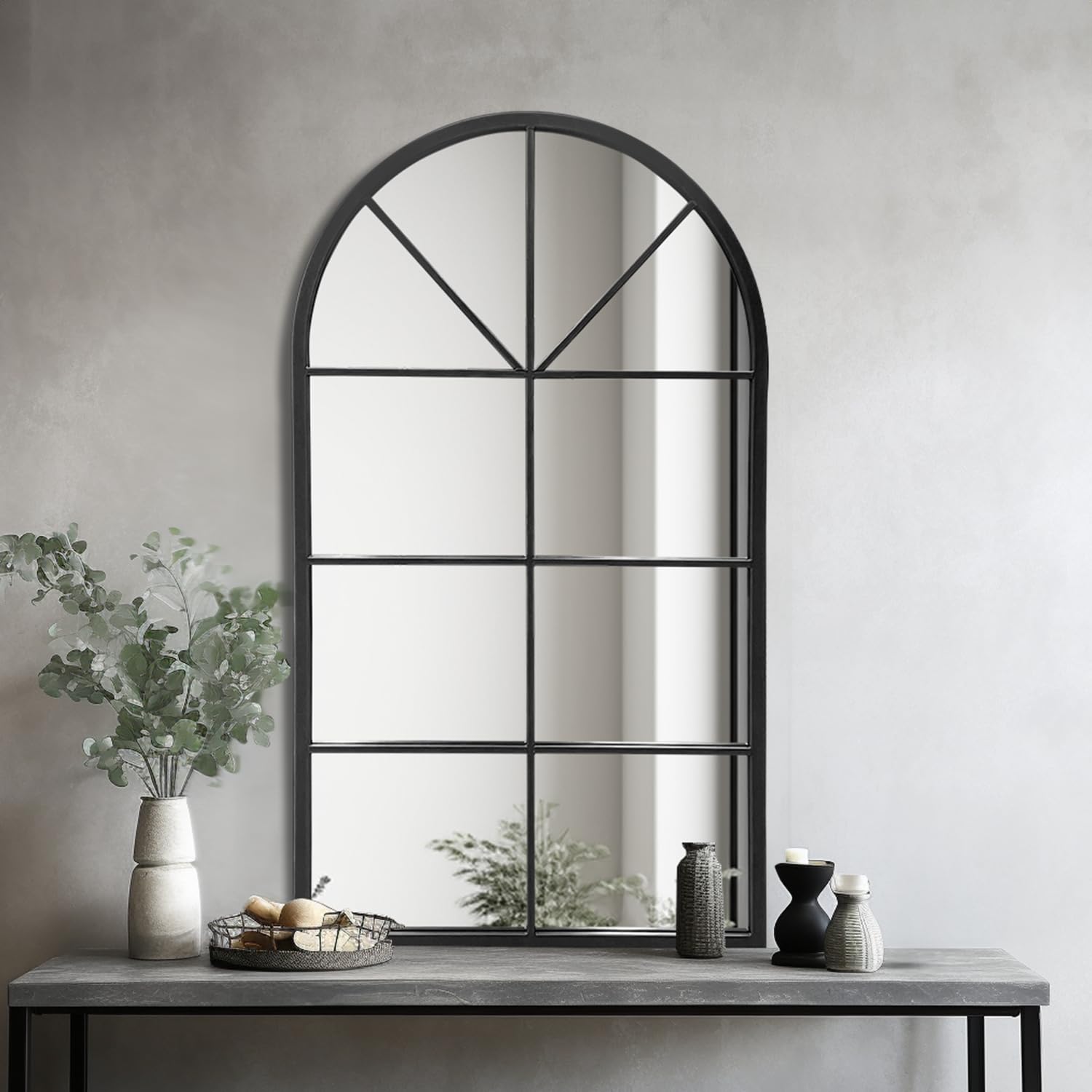 Arched Window Frame Mirror 42"x24"