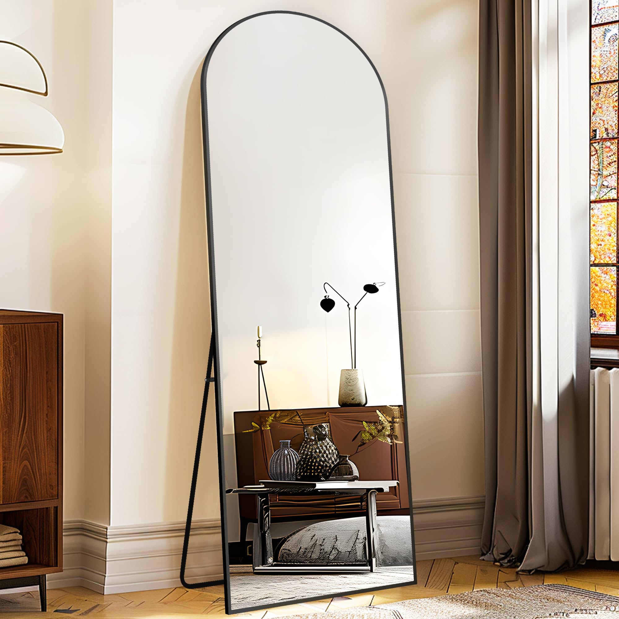 Arched Full Length Mirror with Stand 57x20"